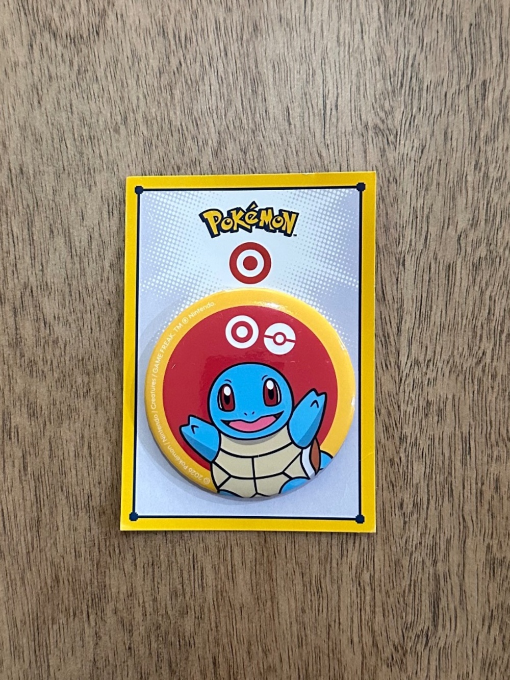 2026 Pokémon Squirtle button Target Collaboration Exclusive Limited Edition